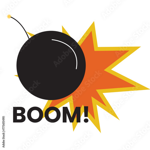 kaboom retro sticker