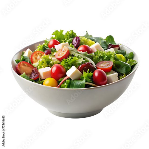 a bowl of salad with cucumber, tomato, and cucumber.