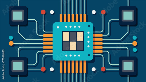 Closeup of detailed wires and circuits on a computer motherboard representing the intricate digital connections of a virtual replica in digital