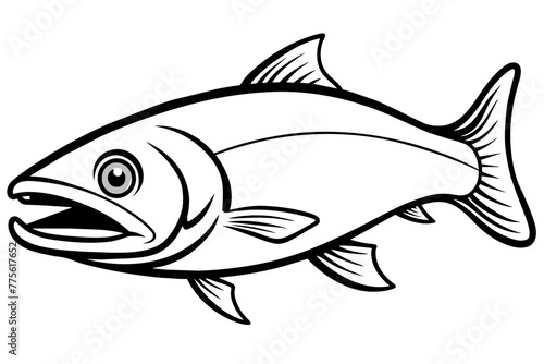 salmon silhouette vector illustration