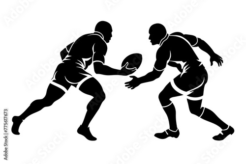 rugby silhouette vector illustration