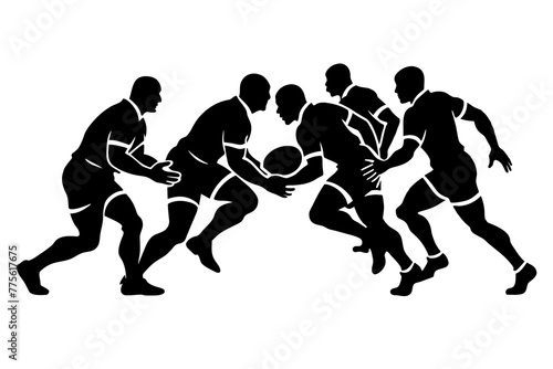 rugby silhouette vector illustration