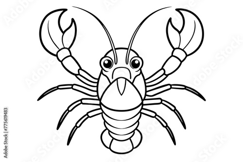 lobster silhouette vector illustration