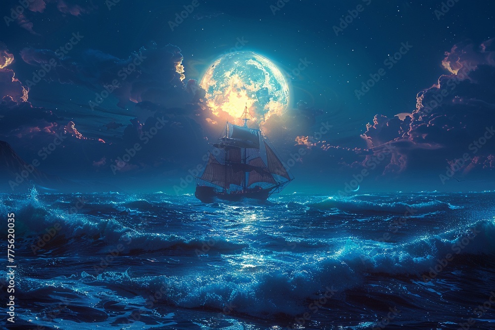 Solo traveler at the helm of a ship