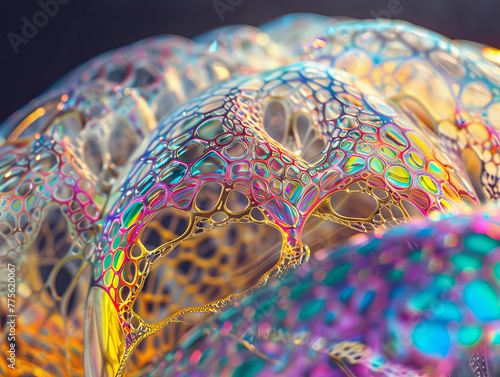 A colorful, abstract image of bubbles with a lot of detail