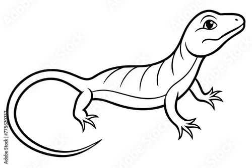 lizard silhouette vector illustration