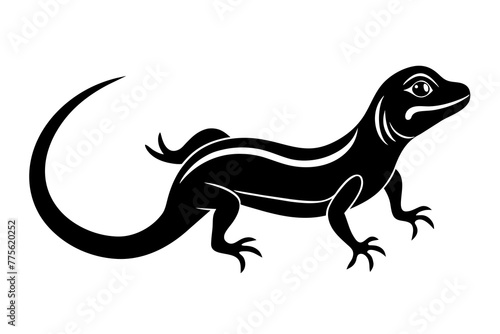 lizard silhouette vector illustration © CreativeDesigns