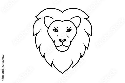 lion head silhouette vector illustration
