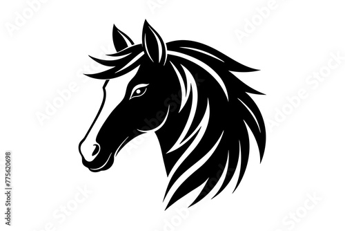 Fototapeta Naklejka Na Ścianę i Meble -  horse head silhouette vector illustration