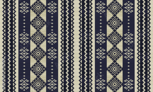 Navajo tribal vector pattern. Native American ornament. Ethnic South Western decor style. Boho geometric ornament.Ikat floral paisley embroidery blanket, rug. Woven carpet
