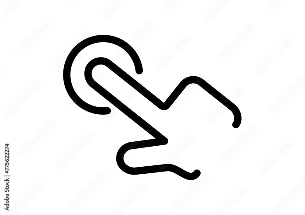Hand click icon. Vector mouse pointer symbol Hand click icon. Vector mouse pointer symbol
