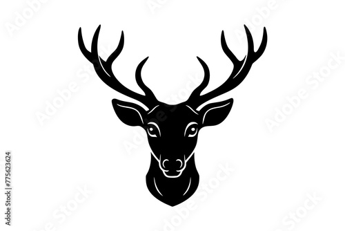 deer head silhouette vector illustration