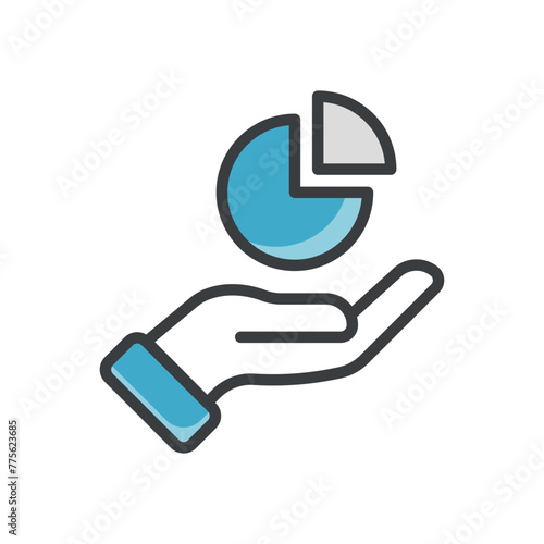Contribution vector icon