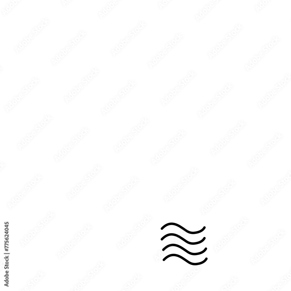 Abstract Wave Icon set in thin line style 