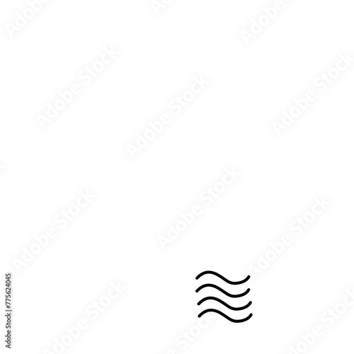 Abstract Wave Icon set in thin line style 