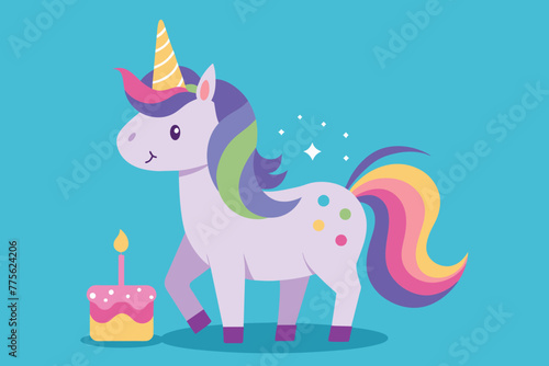 Happy Birthday Unicorn vector design  lovely birthday unicorn design