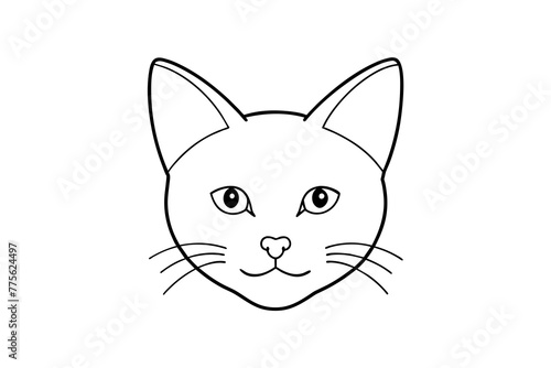 cat head silhouette vector illustration © CreativeDesigns