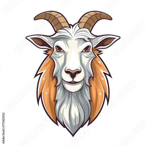  goat head logo mascot illustration
