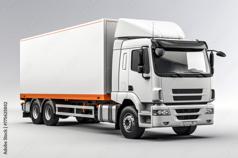 Container Truck mockup for advertising Isolated on white background Container Truck mockup for advertising Isolated on white background