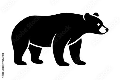 bear silhouette vector illustration