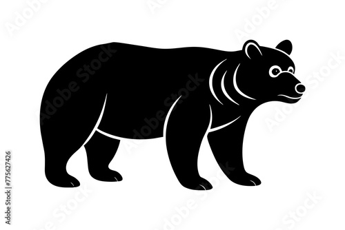 bear silhouette vector illustration