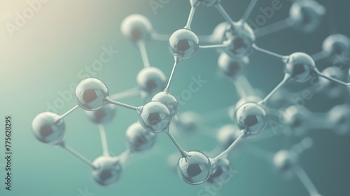 Intricate Molecular Structure in Captivating Sci Fi Backdrop