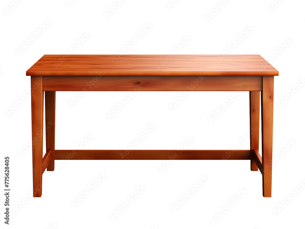 Modern wood desk isolated on transparent background, PNG available Modern wood desk isolated on transparent background, PNG available