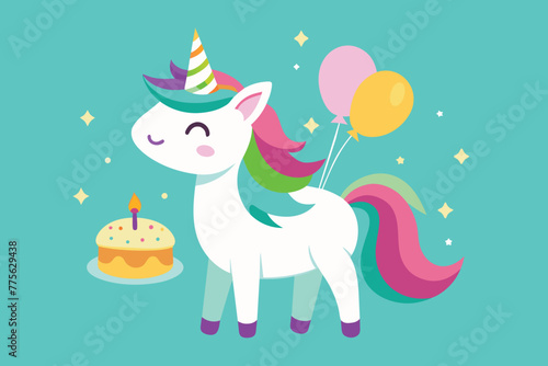 Happy Birthday Unicorn vector design  lovely birthday unicorn design