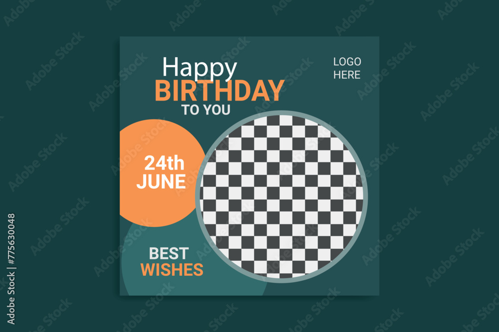 birthday social media birthday banner design template birthday social media birthday banner design template