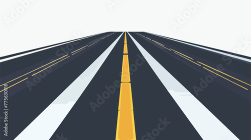 Asphalt road going to the distance isolated