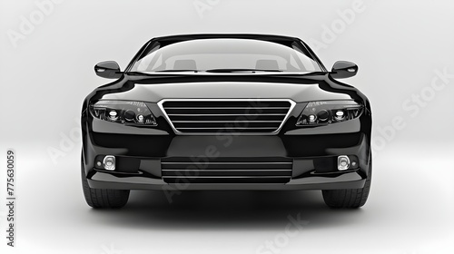 car isolated on dark background, Black Generic Universal Car On White Background. Perspective View, stylish car on dark background. 3d render Ai generated  © Hamid