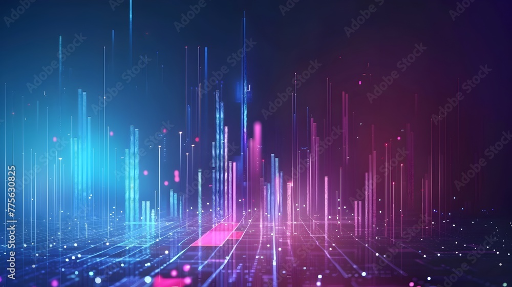 Luminous Digital Landscape with Vibrant Neon Patterns and Futuristic Cyber Energy Luminous Digital Landscape with Vibrant Neon Patterns and Futuristic Cyber Energy