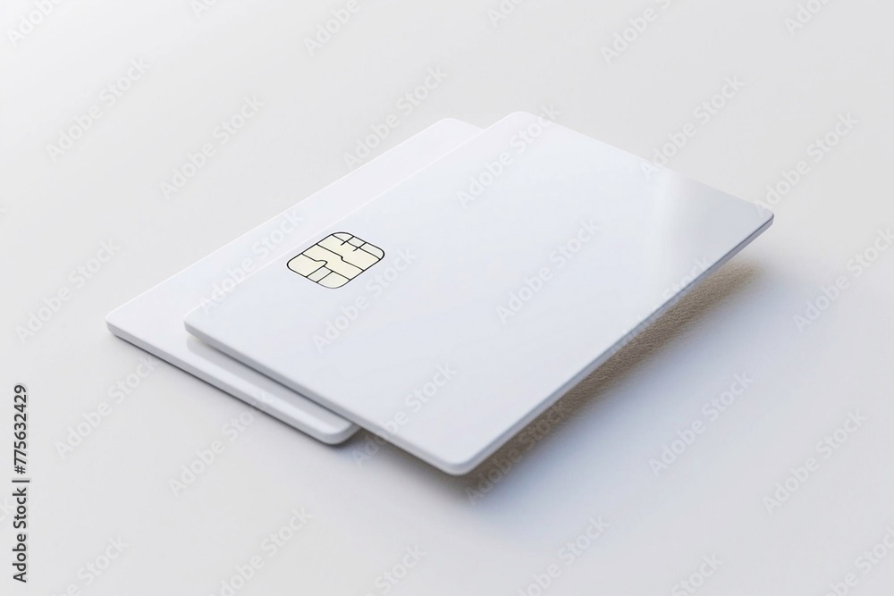 3D Render blank credit card mockup. 3D Render blank credit card mockup.