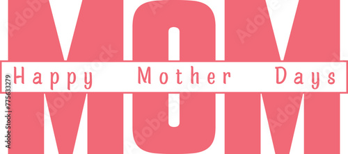 MOM Typography SVG T-shirt Design For Woman.