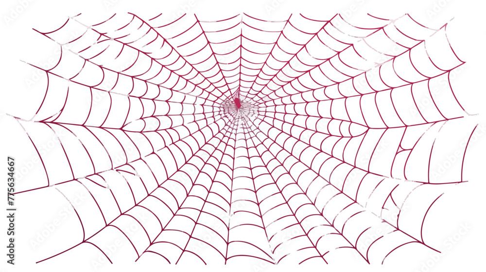 Cartoon spider web flat vector isolated on white background