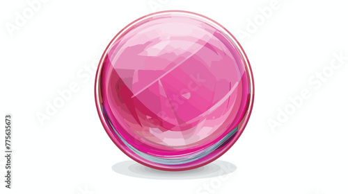 Book icon glassy pink round button Flat vector isolated