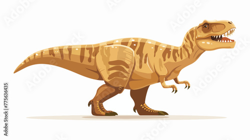 Cartoon tyrannosaurus isolated on white background fl
