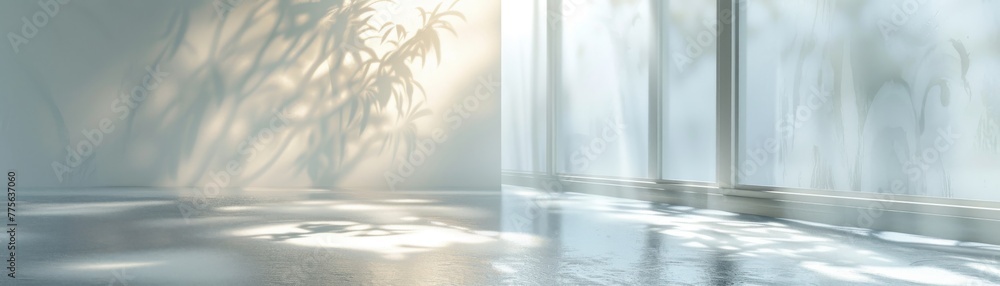 Soft shadows of palm leaves on a textured white wall in sunlight
Soft shadows of palm leaves on a textured white wall in sunlight