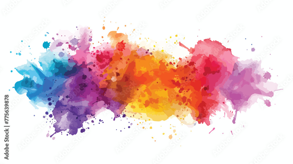 Color splash on white background. Abstract watercolor