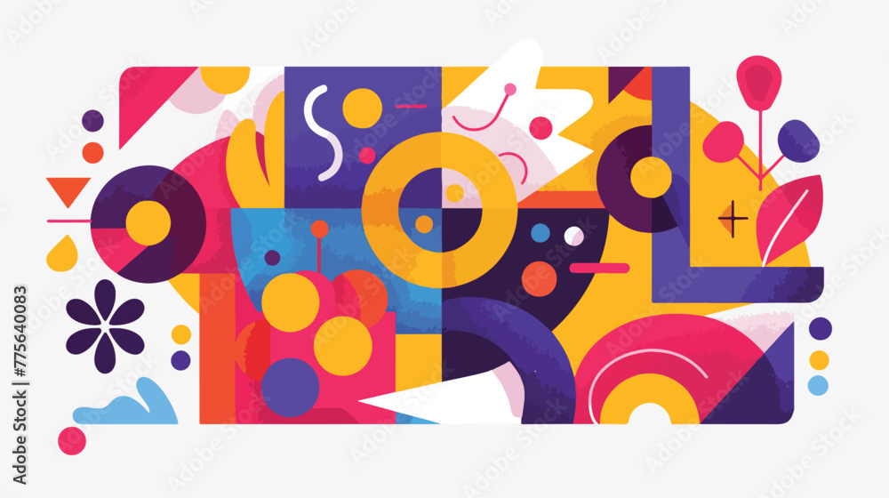 Colorful illustration with abstract pattern abstract