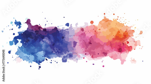 Colorful abstract watercolor texture stain with splas