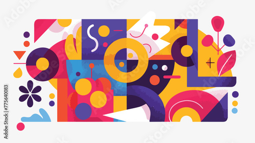 Colorful illustration with abstract pattern abstract