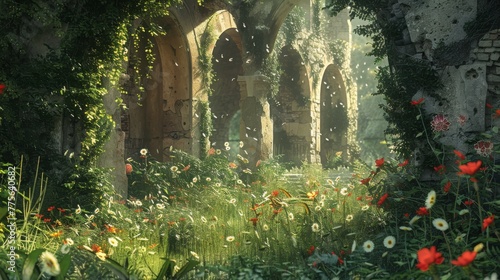 Sunlight filters through th...