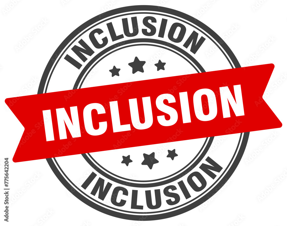 inclusion stamp. inclusion label on transparent background. round sign inclusion stamp. inclusion label on transparent background. round sign