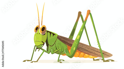 Cricket Flat vector isolated on white background