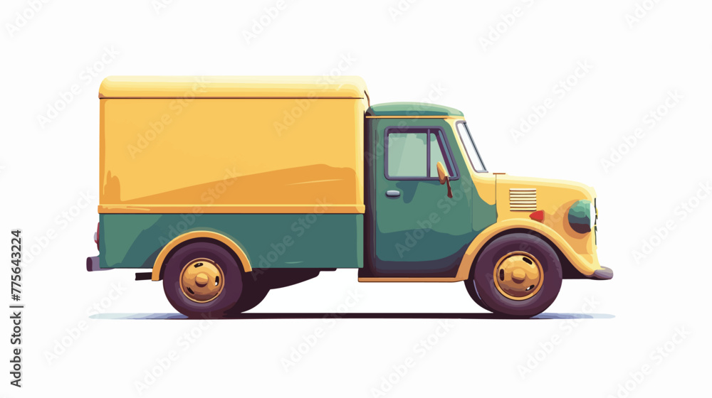 Delivery truck concept. Realistic 3d object cartoon 