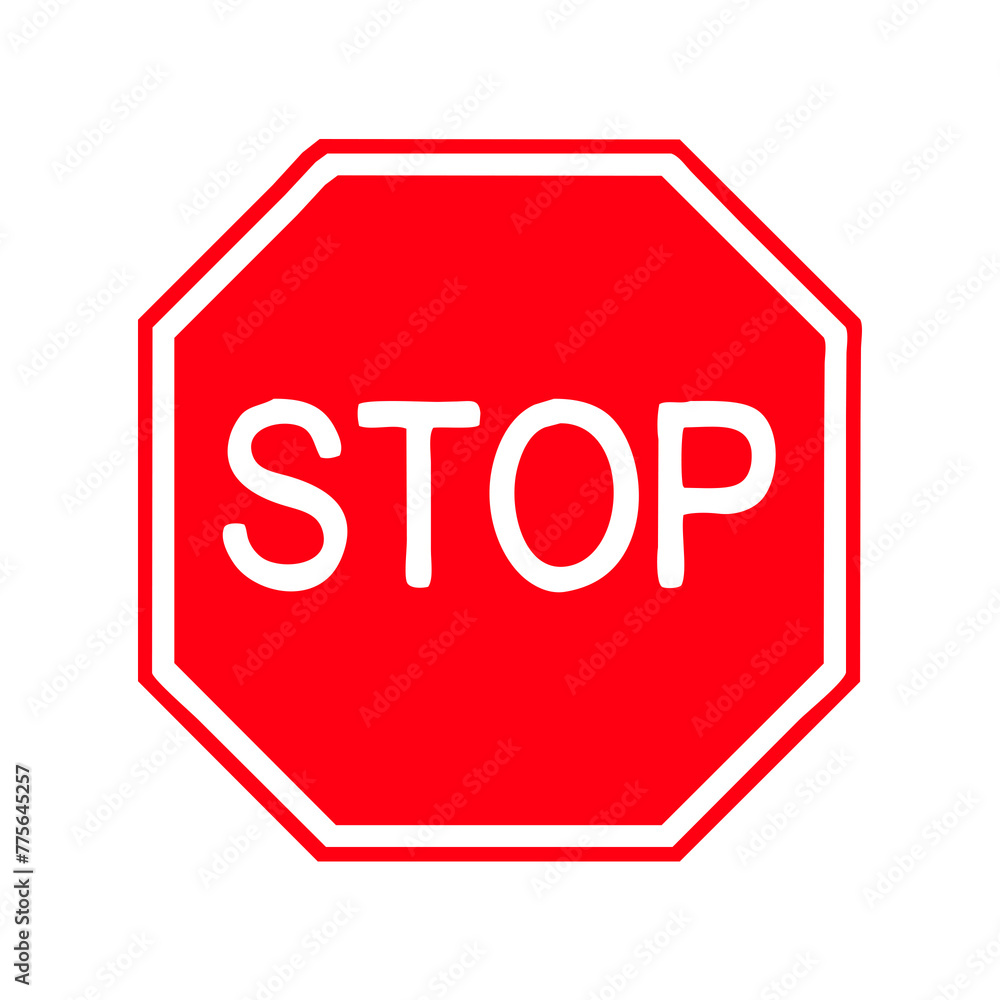 stop sign stamp rubber red illustration sock image stop sign stamp rubber red illustration sock image