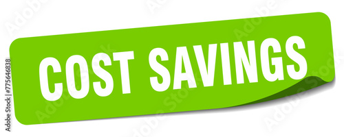 cost savings sticker. cost savings label