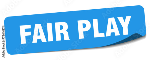 fair play sticker. fair play label