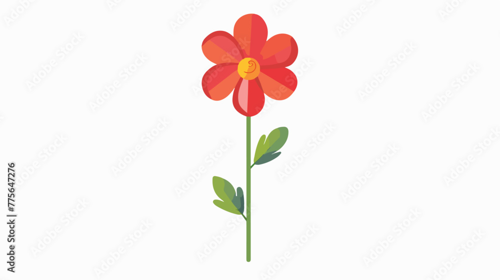 Flower icon on a white background flat vector isolated